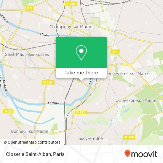 Closerie Saint-Alban map