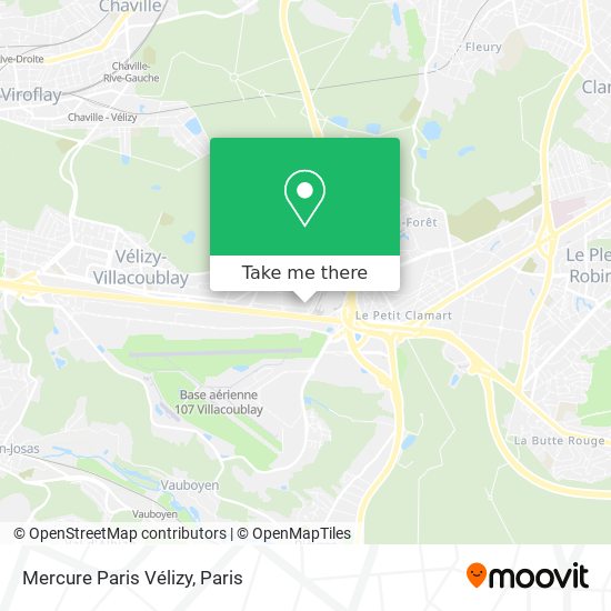 Mercure Paris Vélizy map