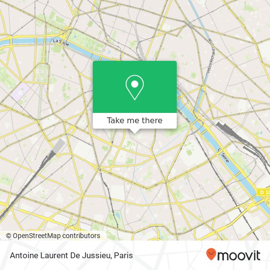 Mapa Antoine Laurent De Jussieu