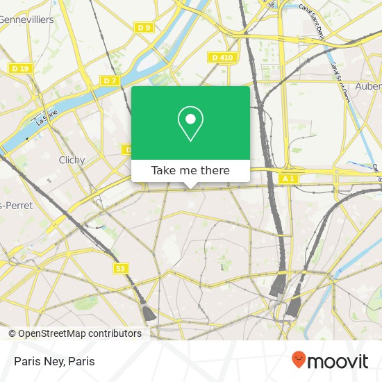Mapa Paris Ney