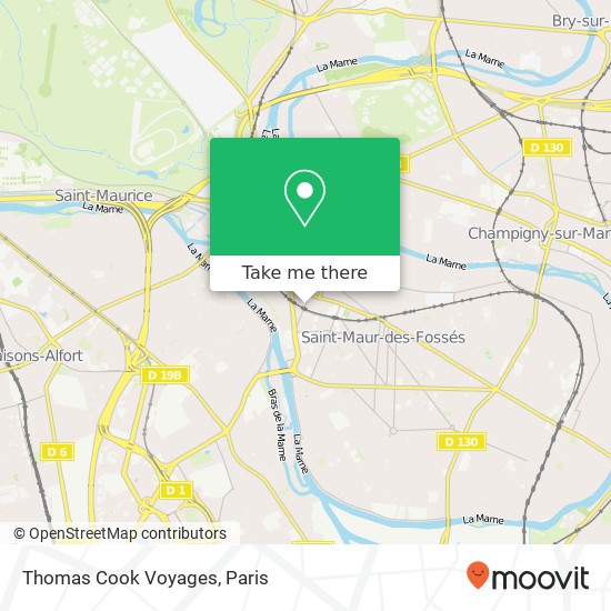 Mapa Thomas Cook Voyages