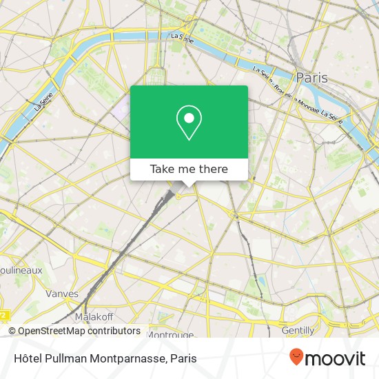 Mapa Hôtel Pullman Montparnasse