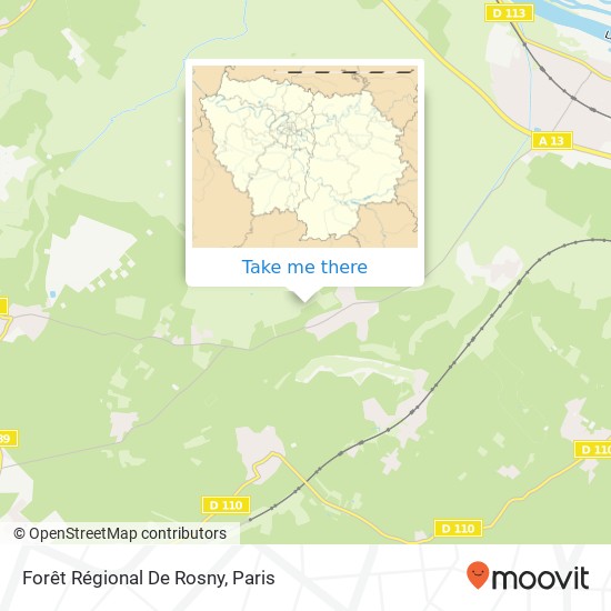 Forêt Régional De Rosny map
