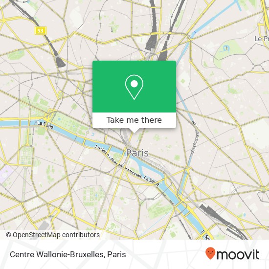 Centre Wallonie-Bruxelles map