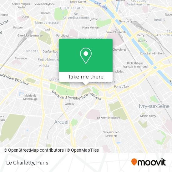Mapa Le Charletty