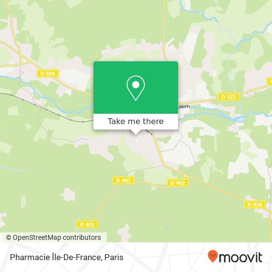 Mapa Pharmacie Île-De-France