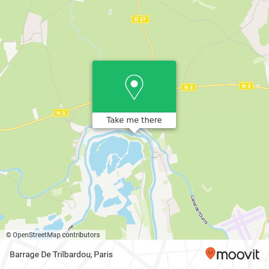 Mapa Barrage De Trilbardou