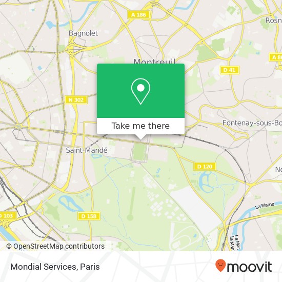 Mondial Services map