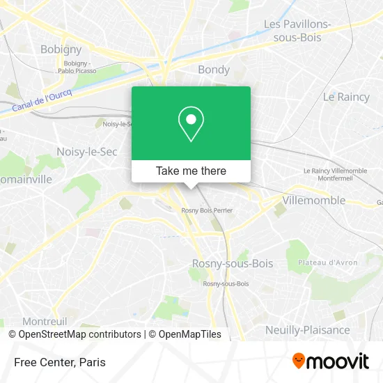 Free Center map