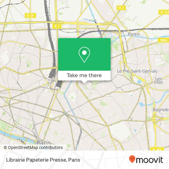 Librairie Papeterie Presse map