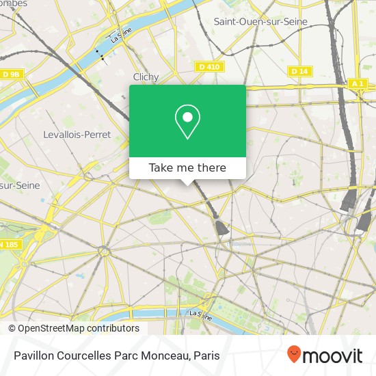 Pavillon Courcelles Parc Monceau map