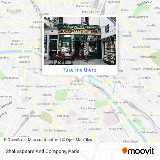 Shakespeare And Company map