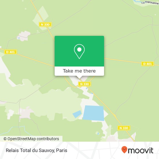 Relais Total du Sauvoy map