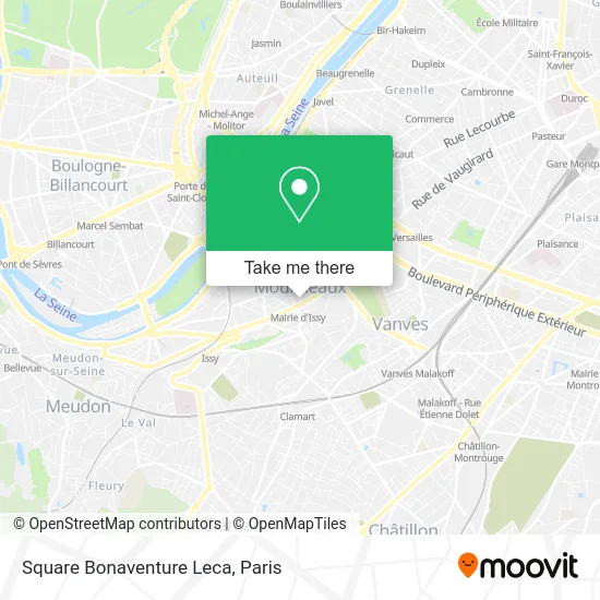 Square Bonaventure Leca map