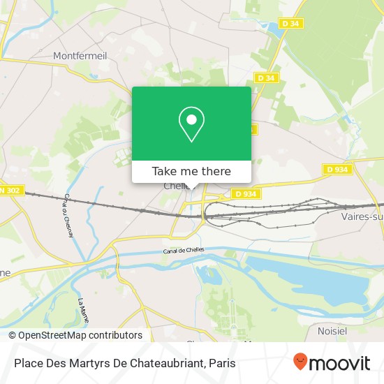 Mapa Place Des Martyrs De Chateaubriant