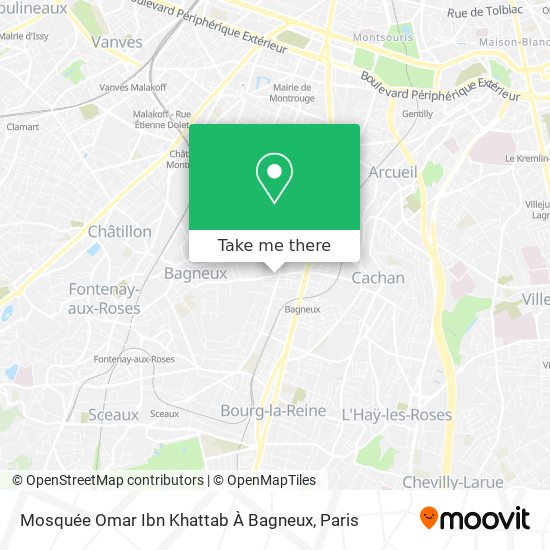 Mosquée Omar Ibn Khattab À Bagneux map