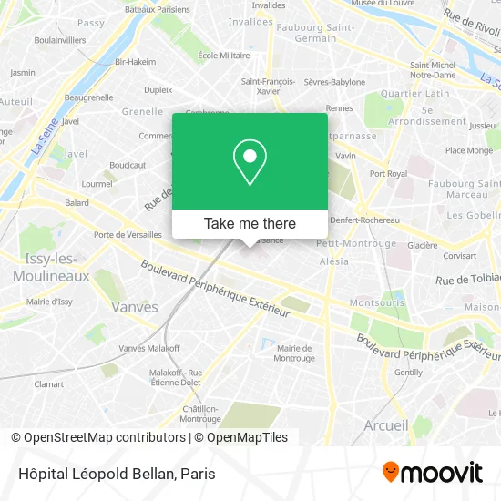Hôpital Léopold Bellan map