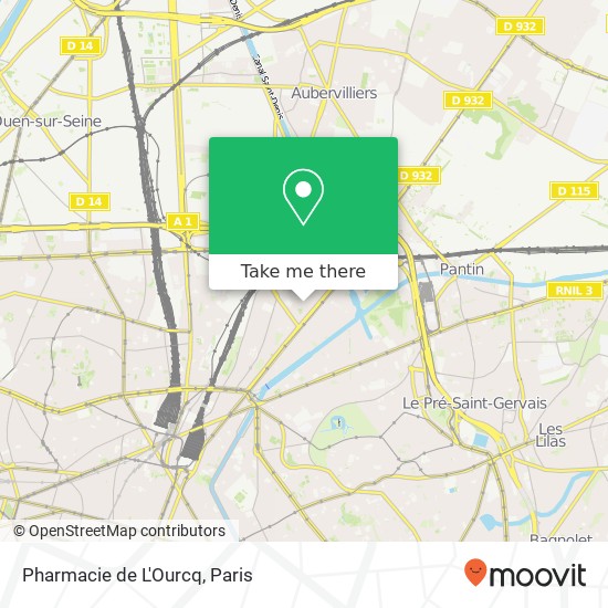 Pharmacie de L'Ourcq map