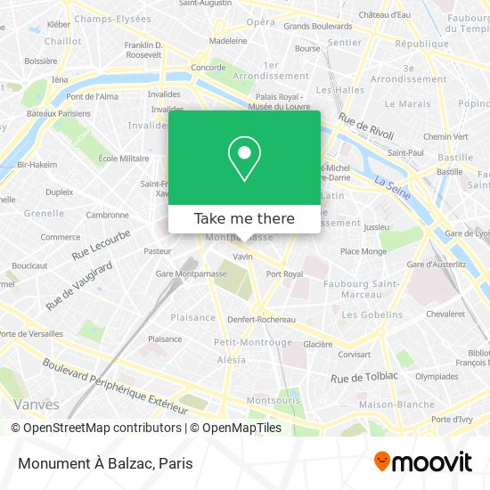 Mapa Monument À Balzac
