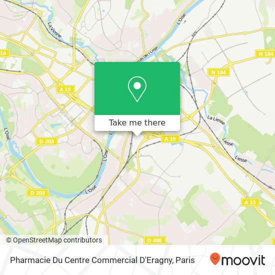 Pharmacie Du Centre Commercial D'Eragny map