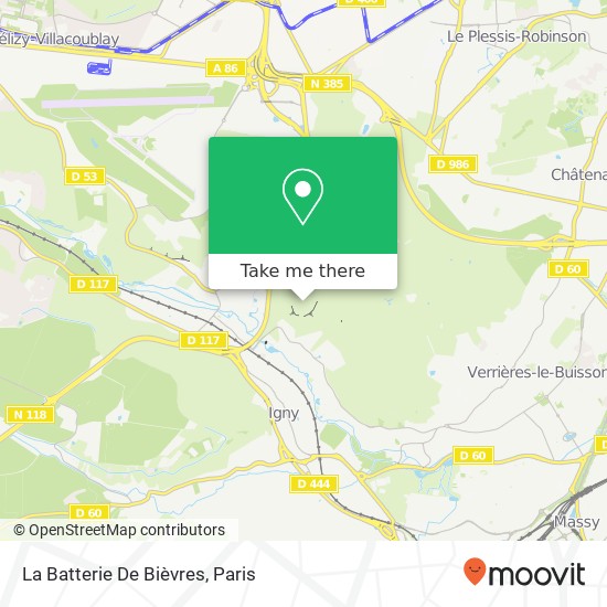 La Batterie De Bièvres map