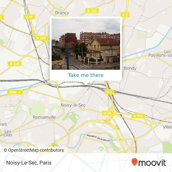 Mapa Noisy-Le-Sec