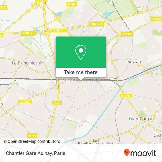 Mapa Chantier Gare Aulnay