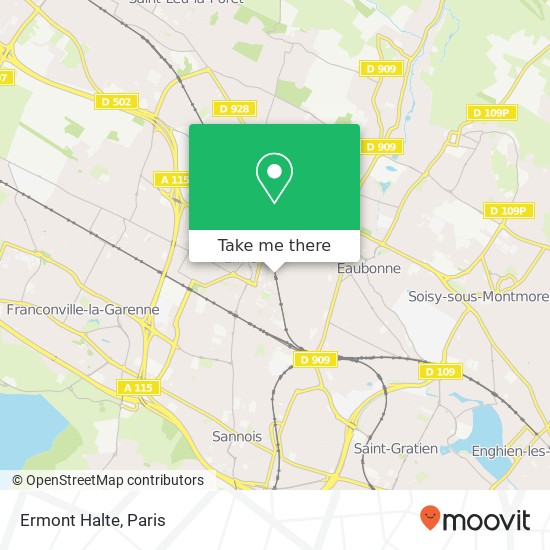 Ermont Halte map