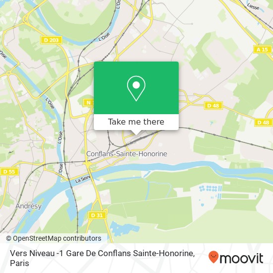 Vers Niveau -1 Gare De Conflans Sainte-Honorine map