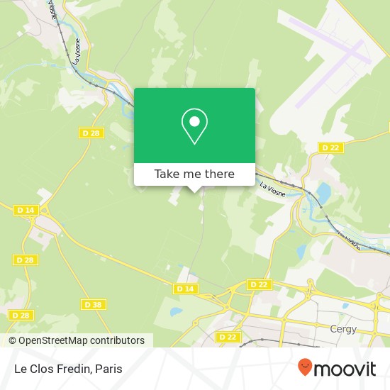 Mapa Le Clos Fredin