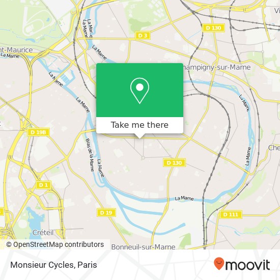 Mapa Monsieur Cycles