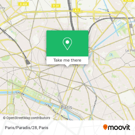 Mapa Paris/Paradis/28