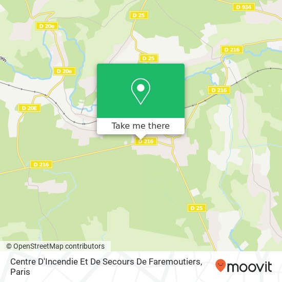 Mapa Centre D'Incendie Et De Secours De Faremoutiers