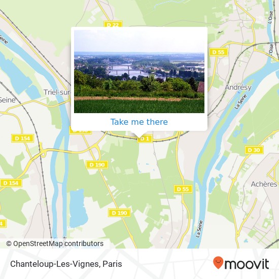 Mapa Chanteloup-Les-Vignes