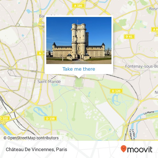 Château De Vincennes map