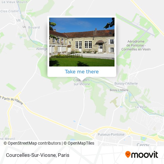 Mapa Courcelles-Sur-Viosne