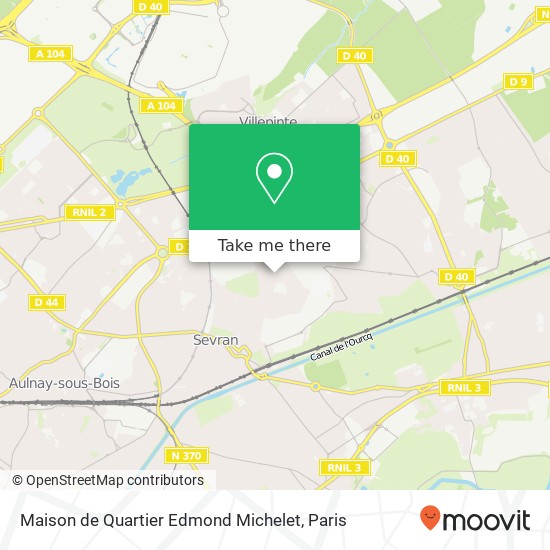 Mapa Maison de Quartier Edmond Michelet