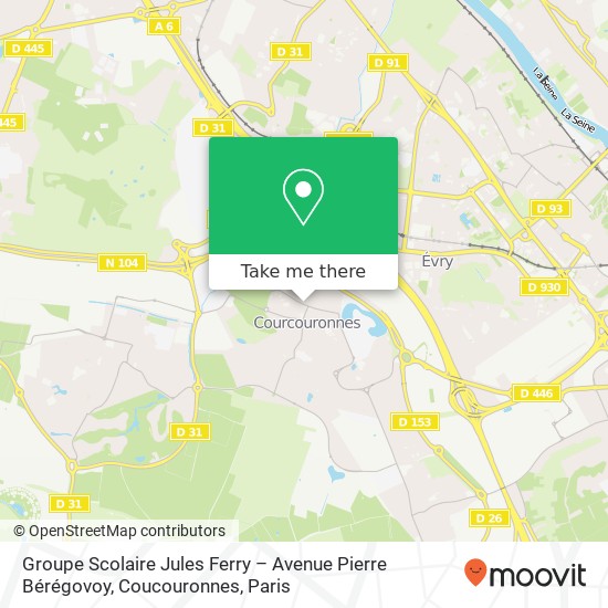 Groupe Scolaire Jules Ferry – Avenue Pierre Bérégovoy, Coucouronnes map