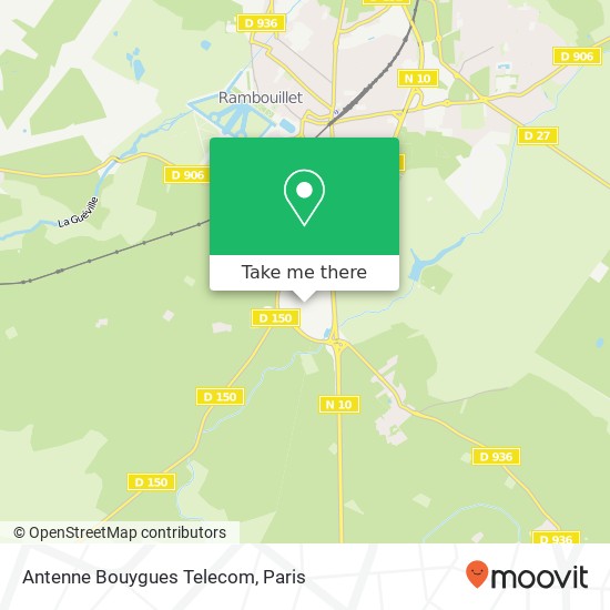 Mapa Antenne Bouygues Telecom