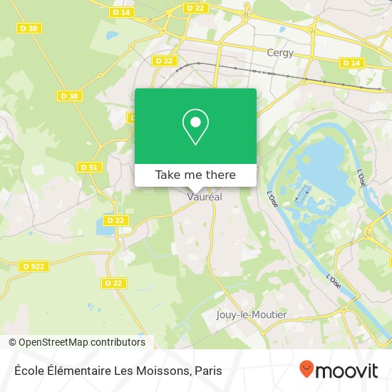 Mapa École Élémentaire Les Moissons