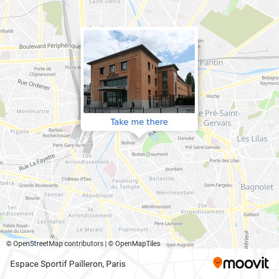 Mapa Espace Sportif Pailleron