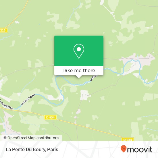 Mapa La Pente Du Boury