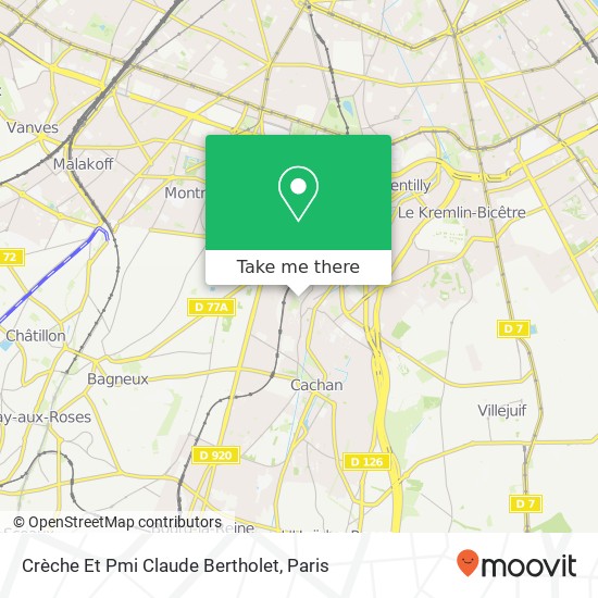 Crèche Et Pmi Claude Bertholet map