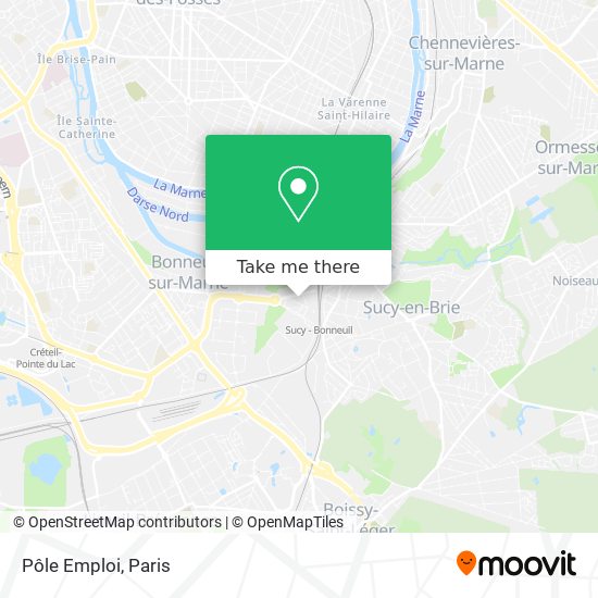 Pôle Emploi map