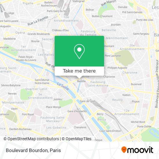 Boulevard Bourdon map