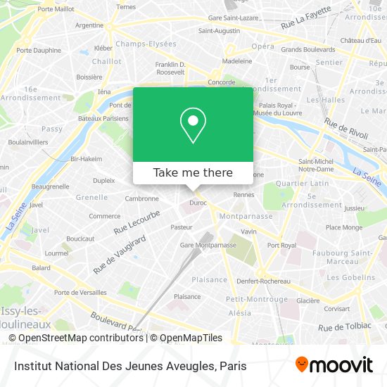 Institut National Des Jeunes Aveugles map