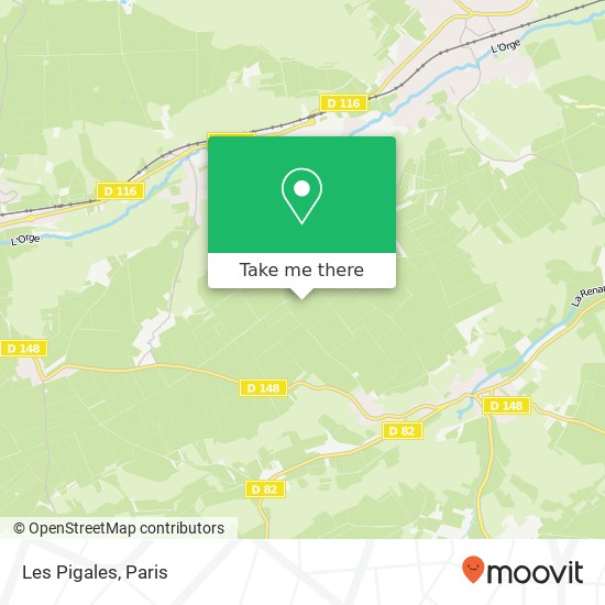 Les Pigales map