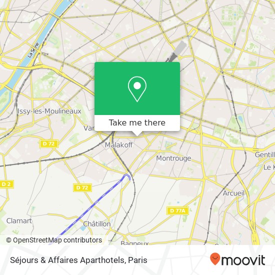 Mapa Séjours & Affaires Aparthotels