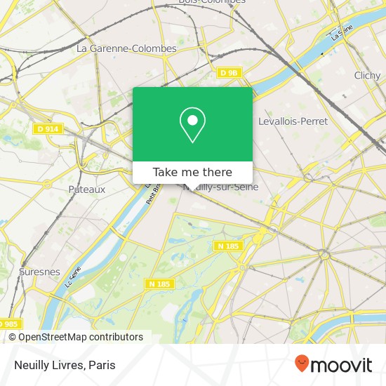 Mapa Neuilly Livres