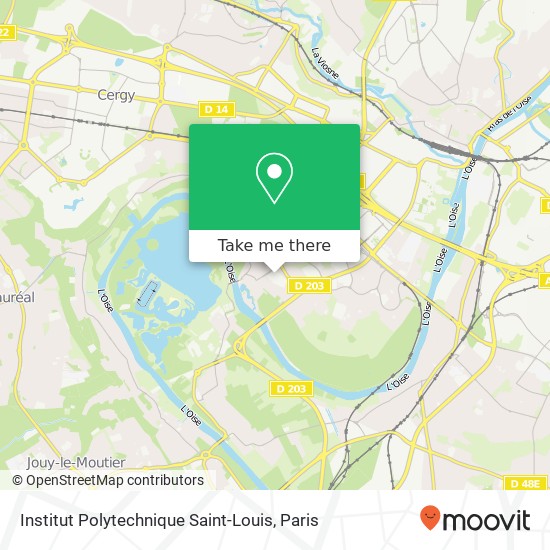 Mapa Institut Polytechnique Saint-Louis